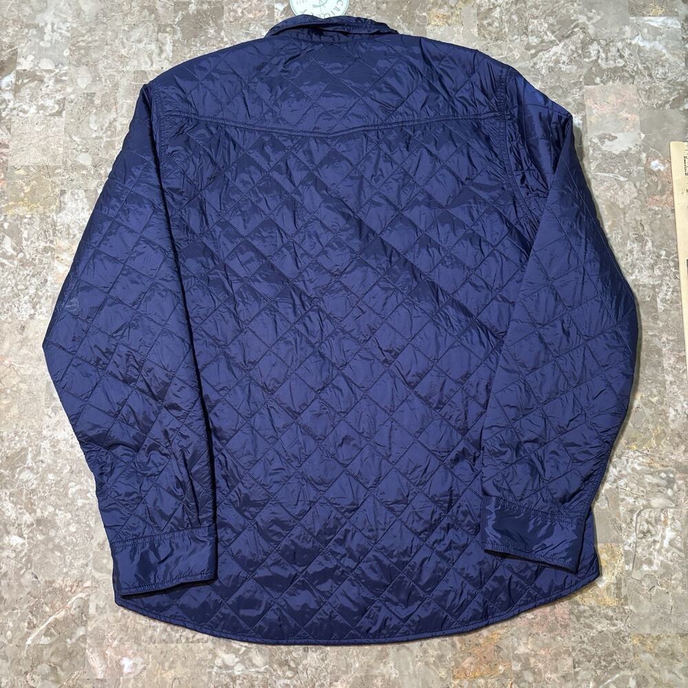 Criquet Quilted Shacket Mens XL Blue Pearl Snap Long Sleeve Golf Western NEW - Picture 9 of 10
